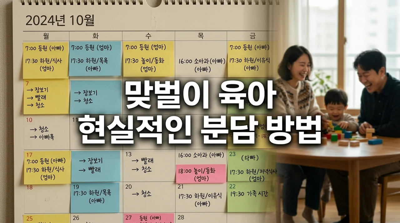 맞벌이 육아 현실적인 분담 방법: 부부 스트레스 줄이는 노하우