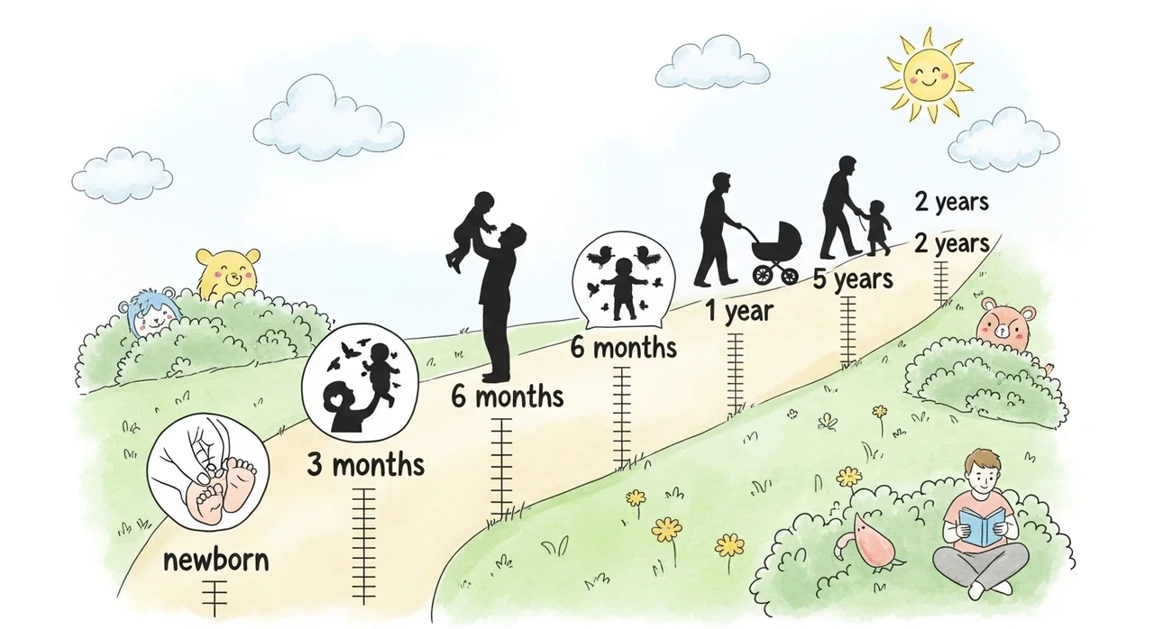 발달 단계별 아빠의 역할과 핵심 목표 요약
