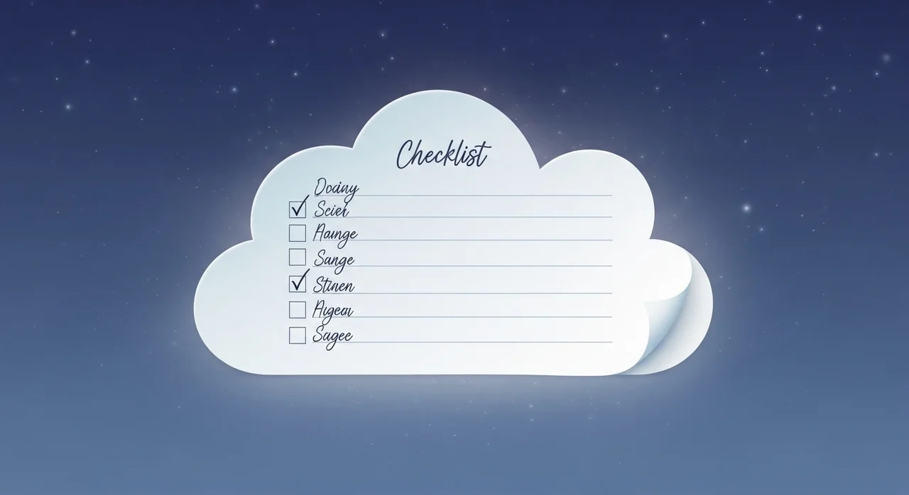 오늘 밤 당장 시작하기 위한 체크리스트