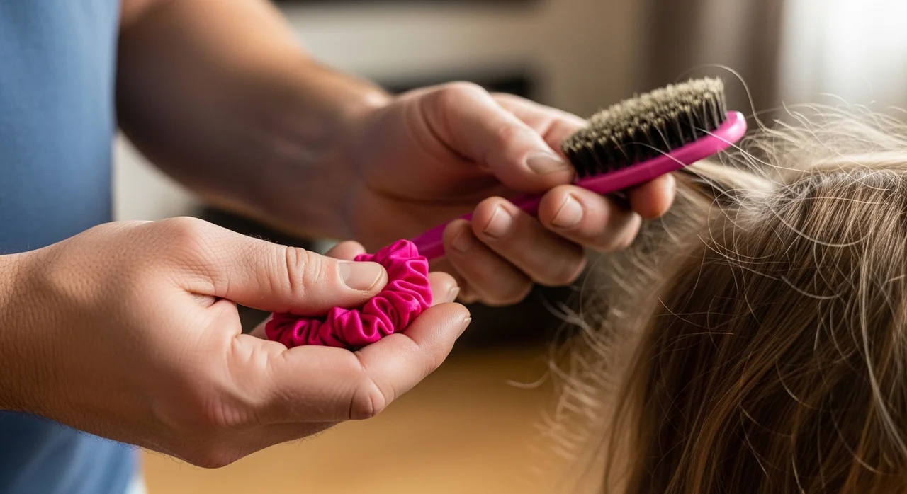 서툰 아빠의 손길로 시작한 딸아이 머리 묶기 도전