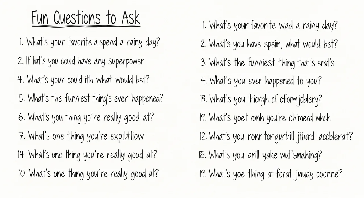 무슨 말을 써야 할지 막막할 때 유용한 질문 리스트