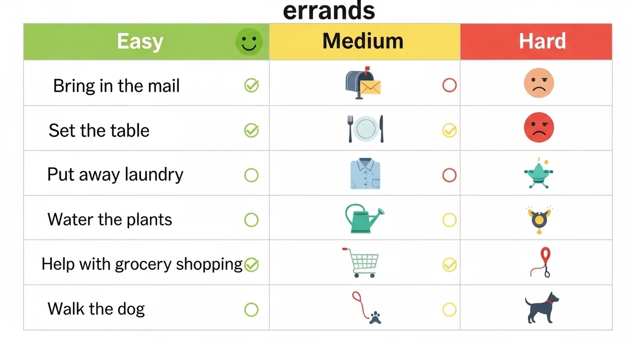 심부름 난이도, 우리 아이에게 맞는 단계는?