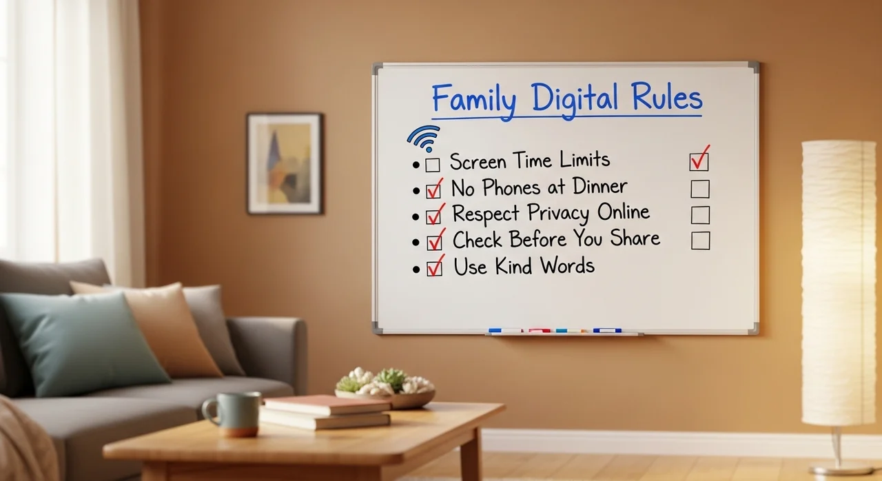 건강한 디지털 환경을 위한 가정 규칙 체크리스트