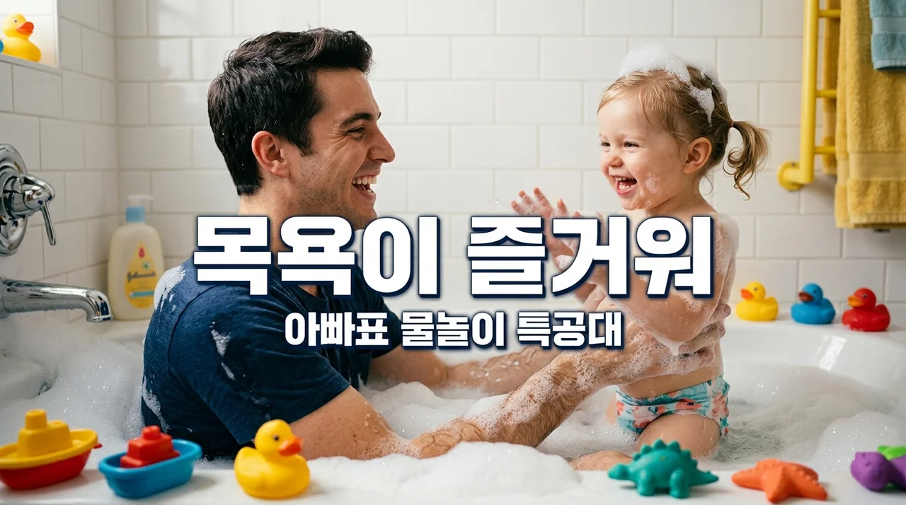 목욕하기 싫어하는 아이, 아빠의 15분 물놀이 작전으로 해결하기