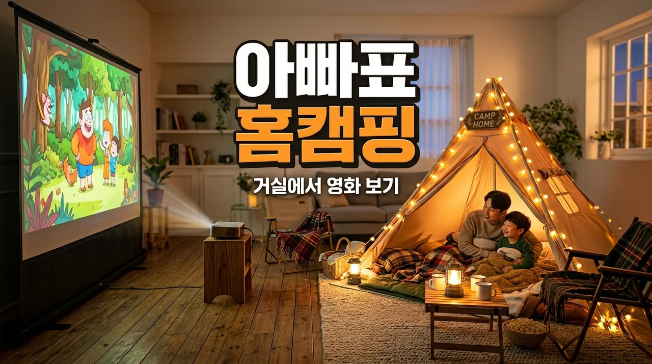 아빠표 홈캠핑 완벽 가이드! 거실 텐트에서 아이와 인생 영화 즐기기