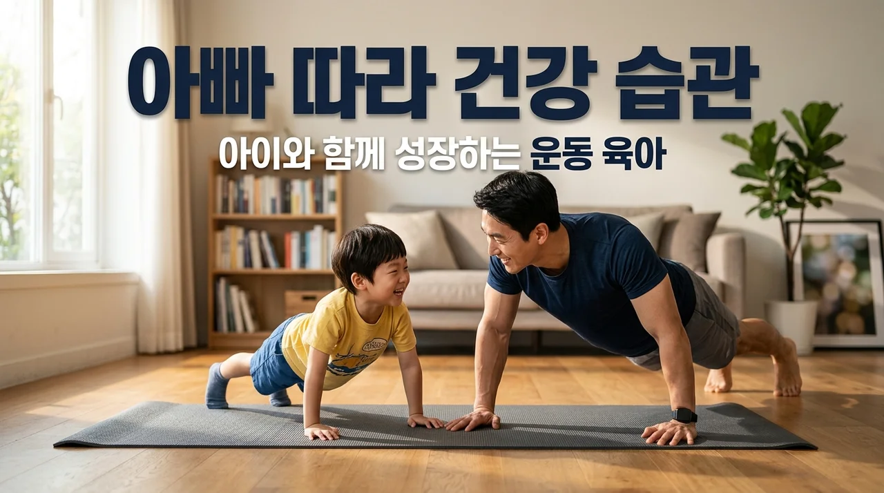 운동하는 아빠를 따라 하는 아이의 건강한 생활 습관: 최고의 육아 비결