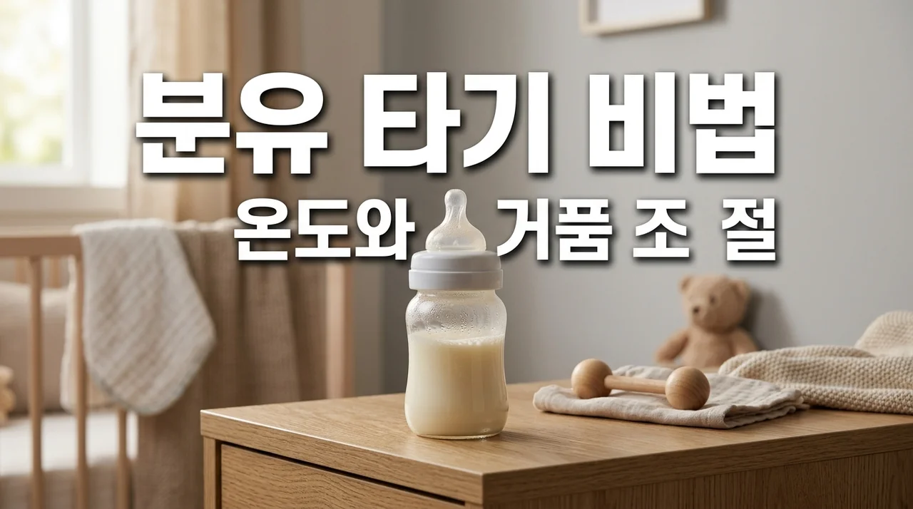 아빠표 분유 타기! 온도 조절과 거품 없는 황금 조제법 완벽 가이드