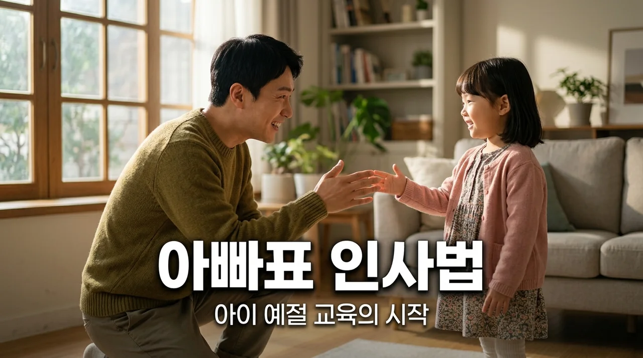 아빠가 가르치는 올바른 인사법, 우리 아이 예절 교육의 시작은 이렇게!