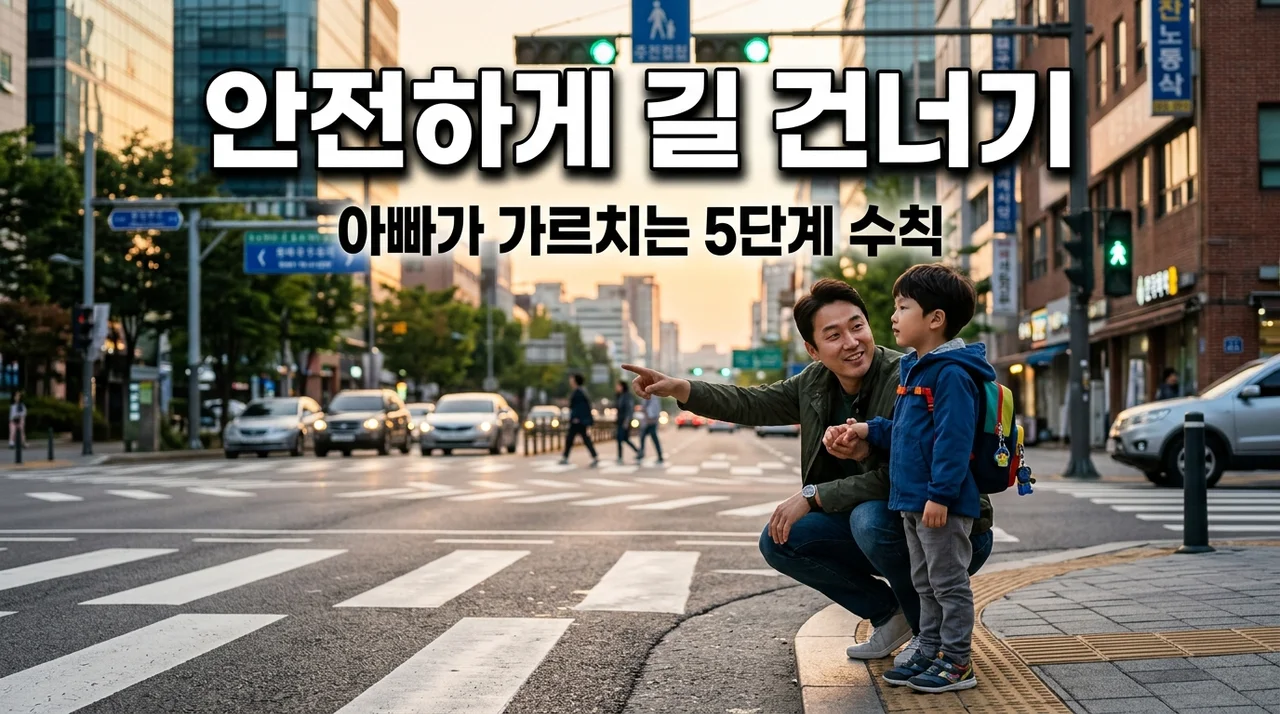 횡단보도 안전하게 건너는 법, 아빠가 꼭 가르쳐야 할 5단계 교육