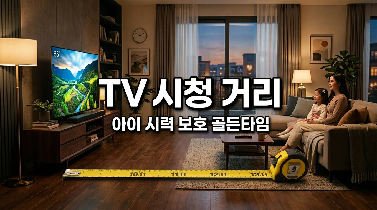 TV 시청 거리와 시간 조절, 우리 아이 시력 지키는 아빠의 꿀팁
