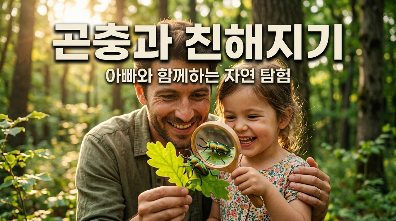 곤충 관찰 아빠가 가르치는 법! 아이의 자연 공포증 없애는 비결