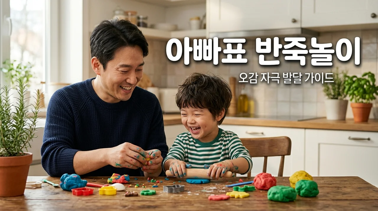 아빠와 함께하는 요리 시간! 반죽 놀이로 아이 오감 자극하는 법