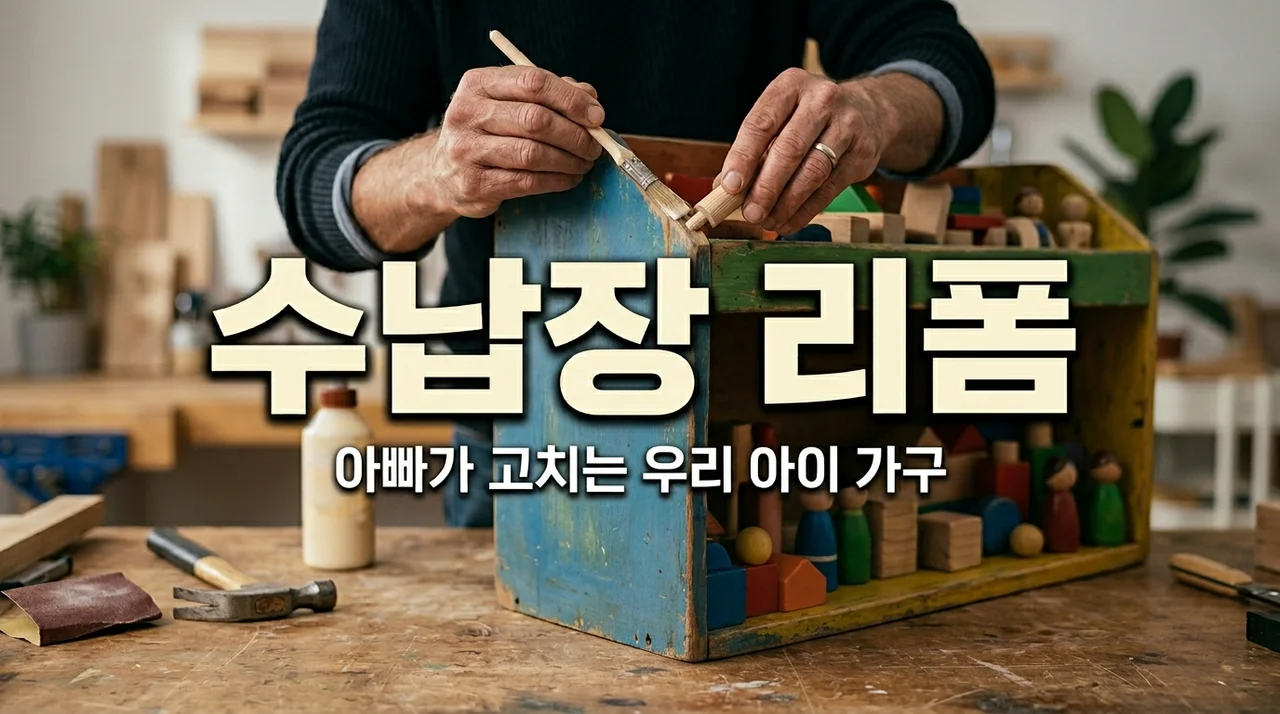 장난감 수납장 리폼: 아빠가 직접 고치는 고장 난 가구 수리 가이드
