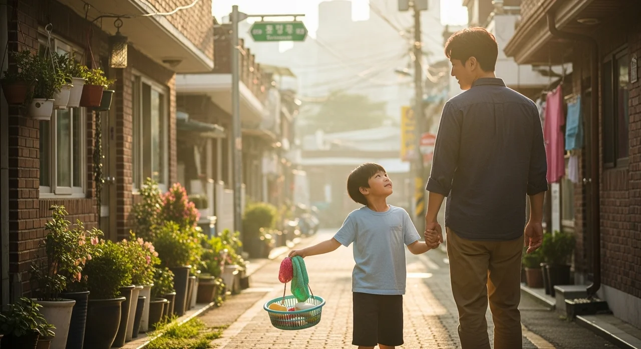 아빠와 아들만 아는 비밀, 주말 아침 목욕탕의 마법