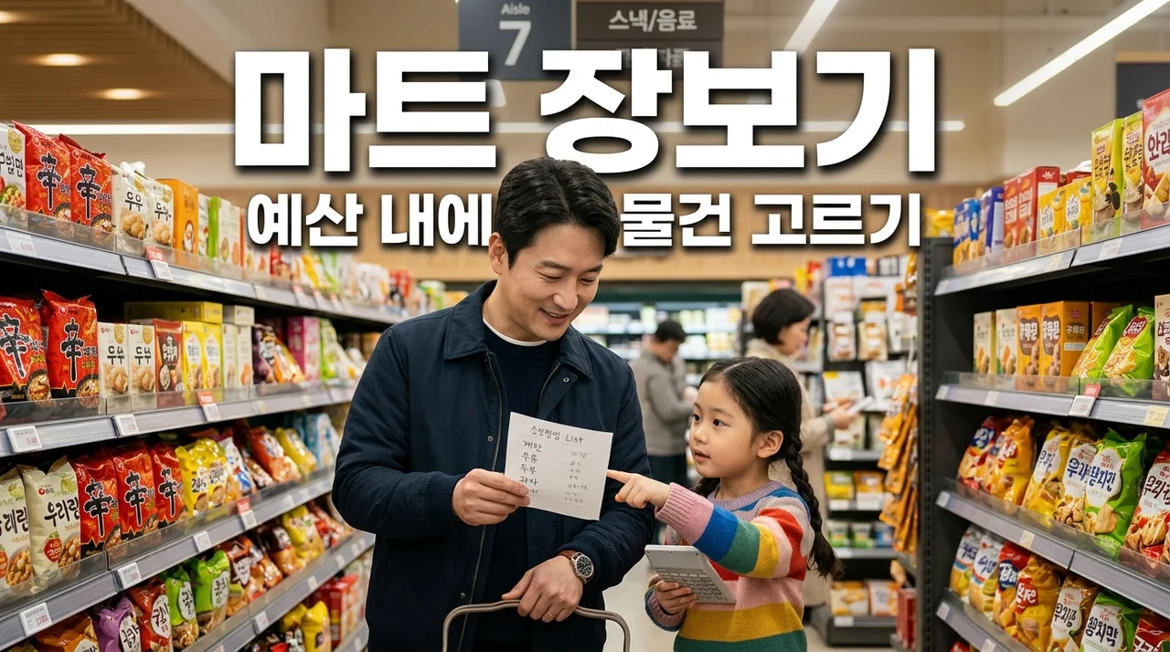 아빠와 마트 장보기! 예산 내에서 현명하게 물건 고르는 꿀팁 5가지