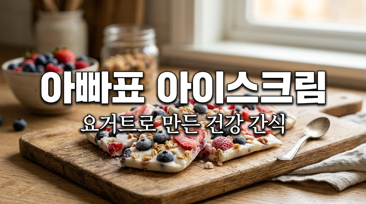 아빠표 건강 간식! 요거트 과일 수제 아이스크림 만들기 레시피
