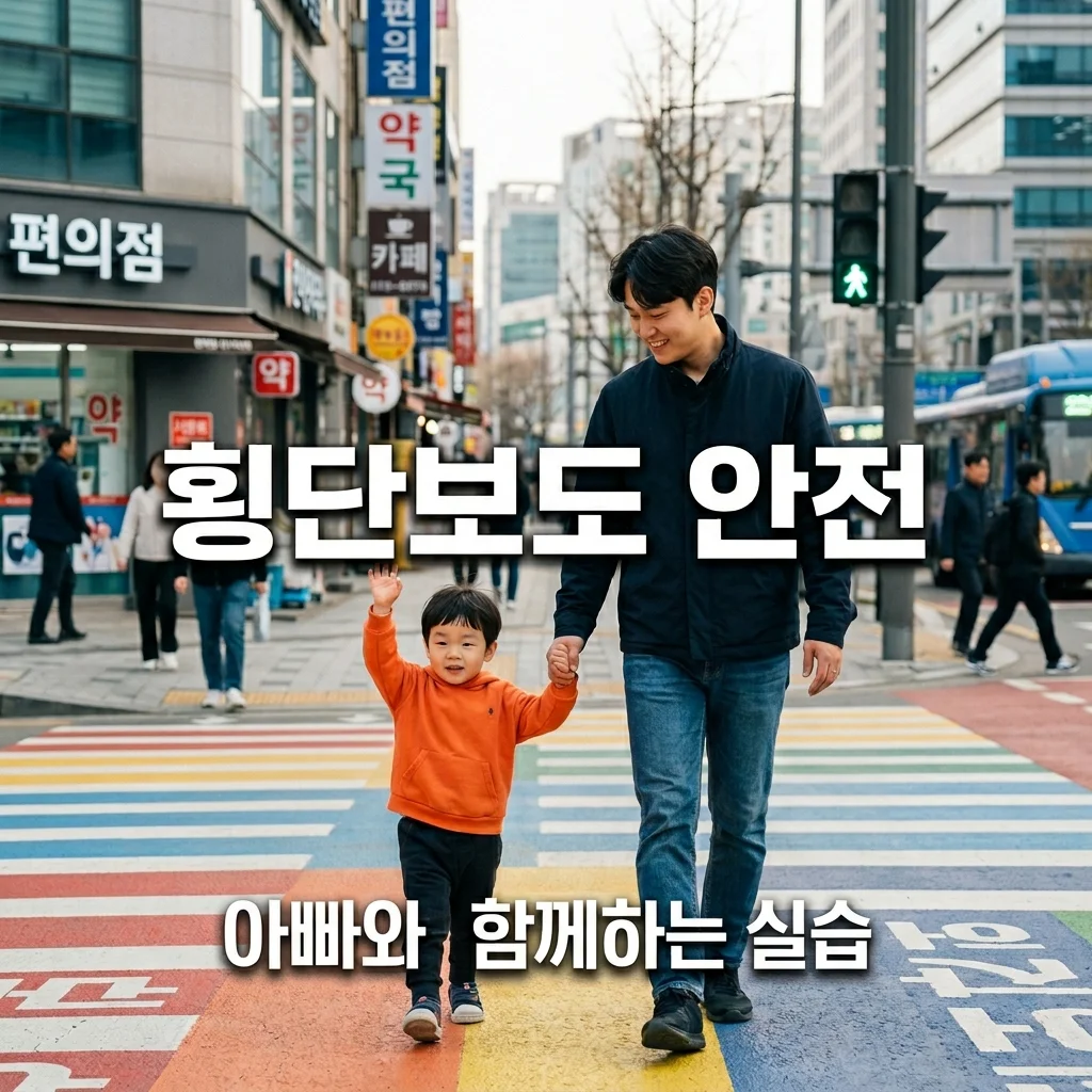횡단보도 안전 수칙: 아빠가 직접 알려주는 손 들고 건너기 실습 가이드