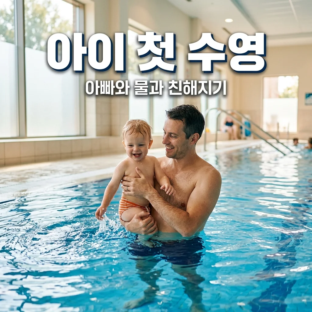 아이 첫 수영장 나들이! 아빠가 가르치는 물과 친해지는 법 5단계