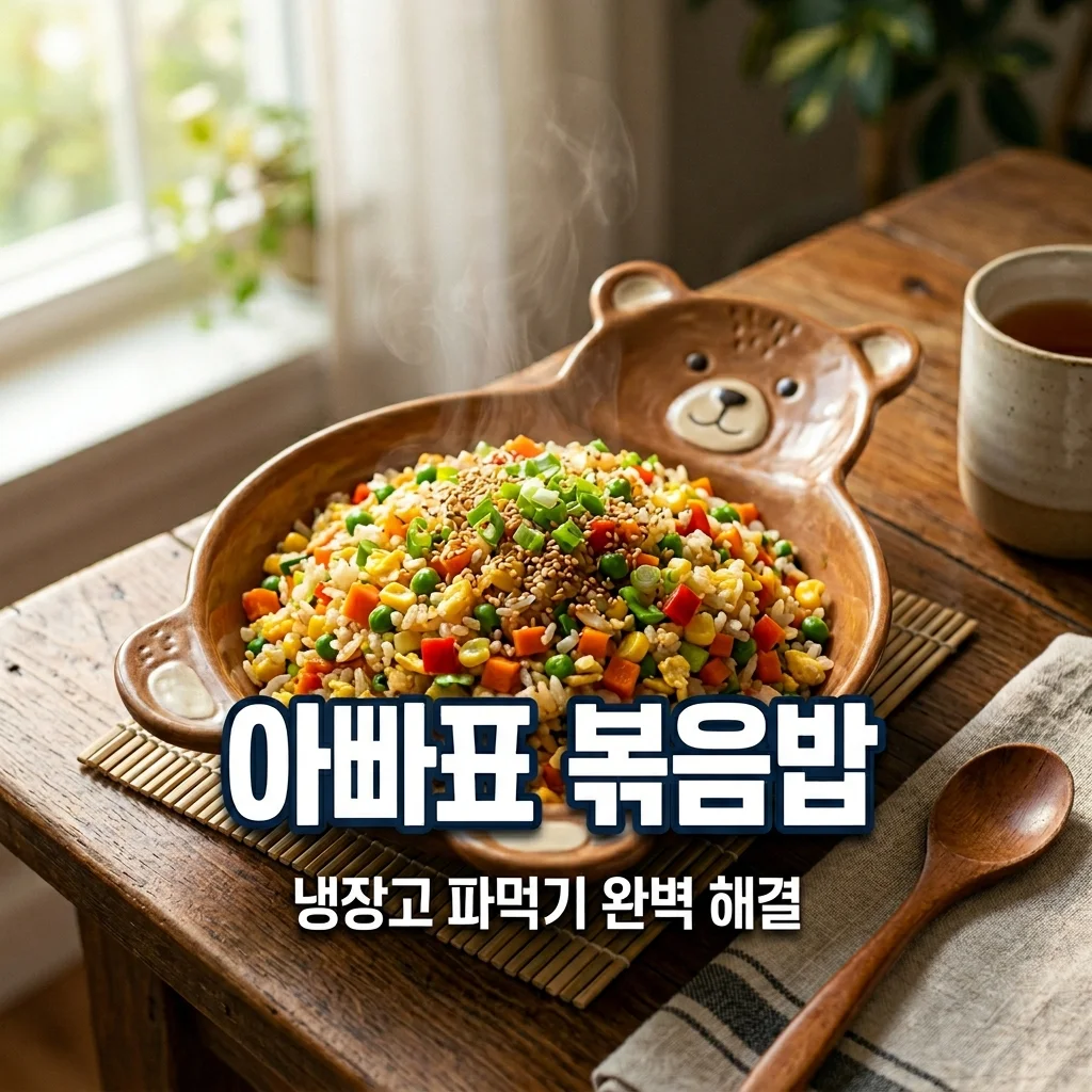 아빠표 주말 특식! 냉장고 남은 재료로 만드는 5분 아이 볶음밥 황금레시피