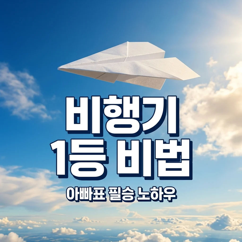 아빠표 종이 비행기 멀리 날리기 대회 1등 비법! 국가대표급 노하우
