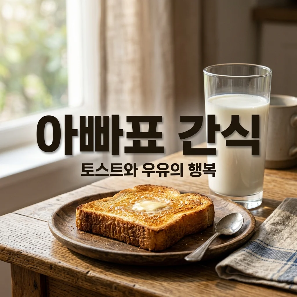 아빠표 주말 간식! 갓 구운 토스트와 우유 한 잔으로 만드는 행복 레시피