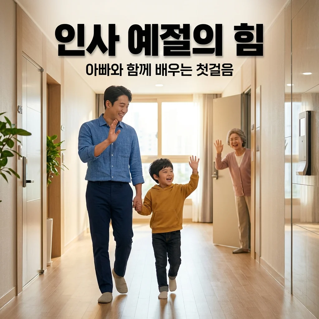 아빠가 알려주는 올바른 인사 예절: 이웃을 만나면 안녕하세요