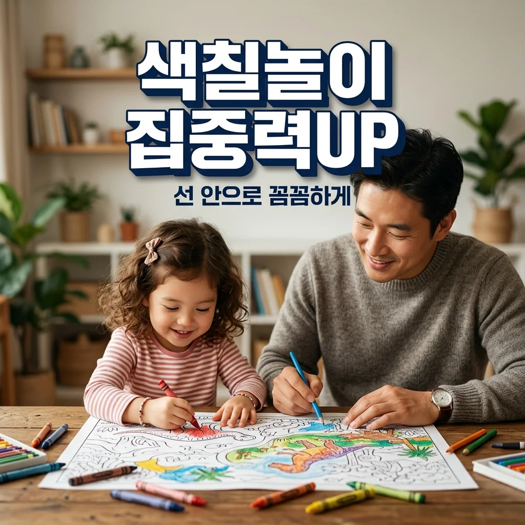 아빠표 색칠 놀이 집중력 높이는 법: 선 안 넘게 칠하는 3가지 꿀팁