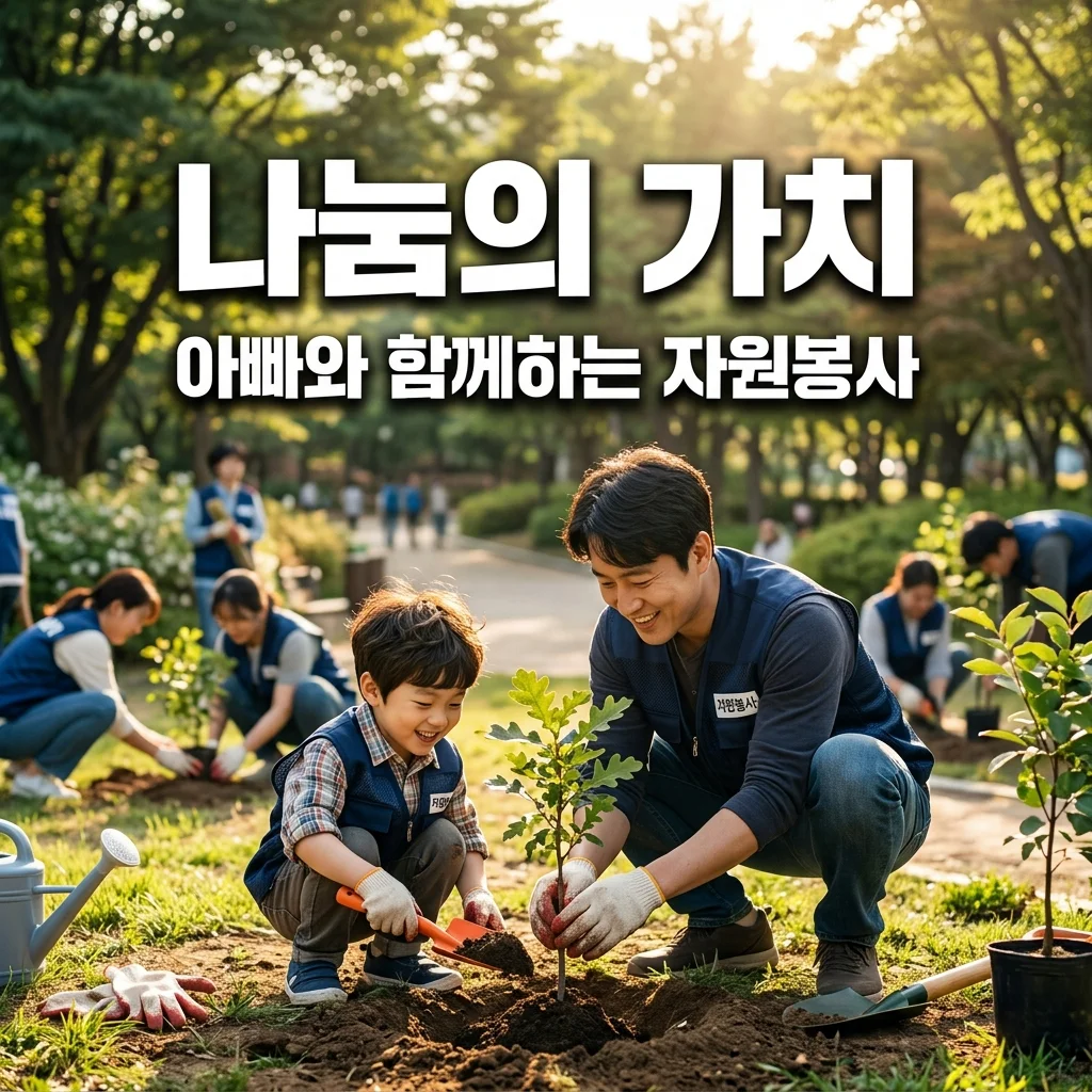 아빠와 함께하는 주말 자원봉사, 아이에게 나눔의 의미 가르치는 법
