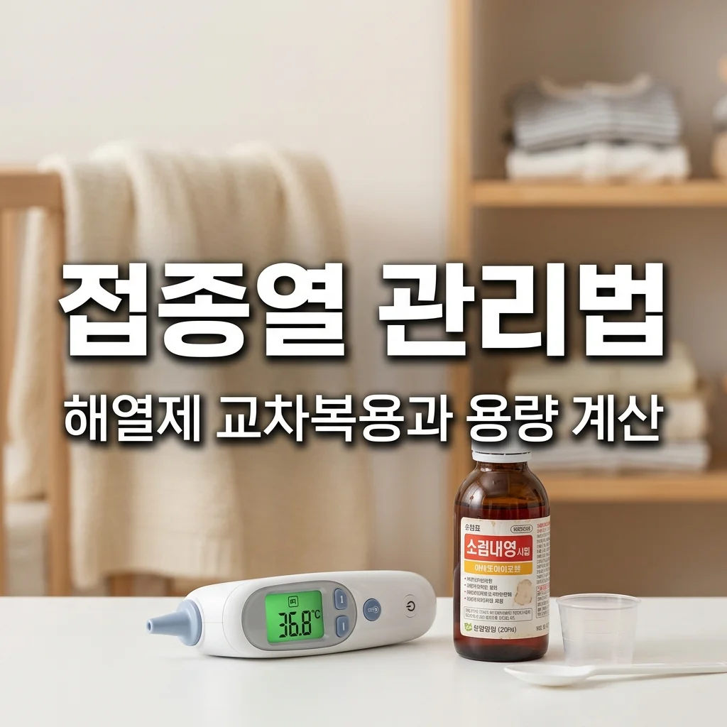 아기 예방접종 열 관리 가이드: 해열제 교차복용 시간 및 용량 계산법