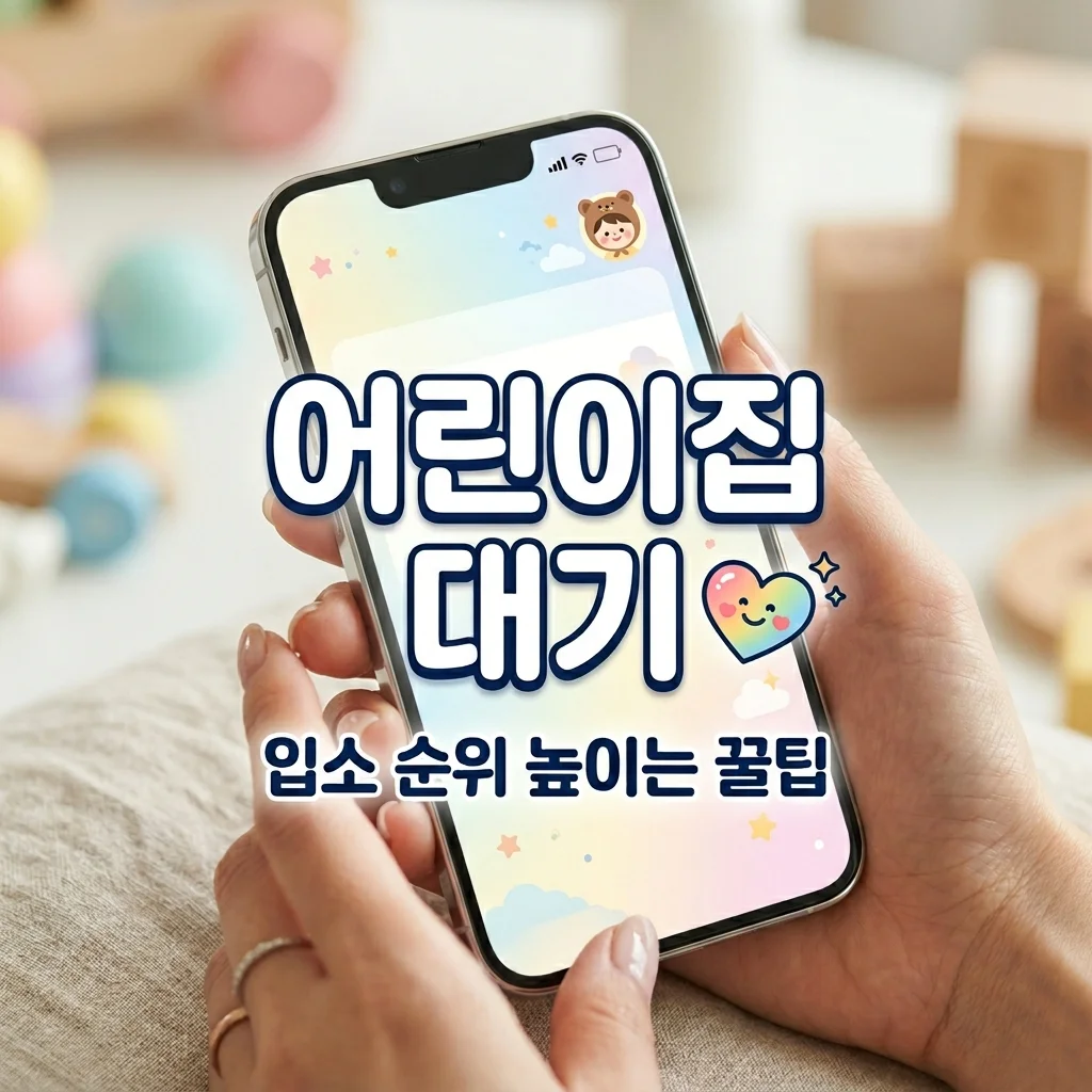 어린이집 대기 신청 팁: 아이사랑 앱 입소 순위 점수 높이는 법 (아빠의 분석)