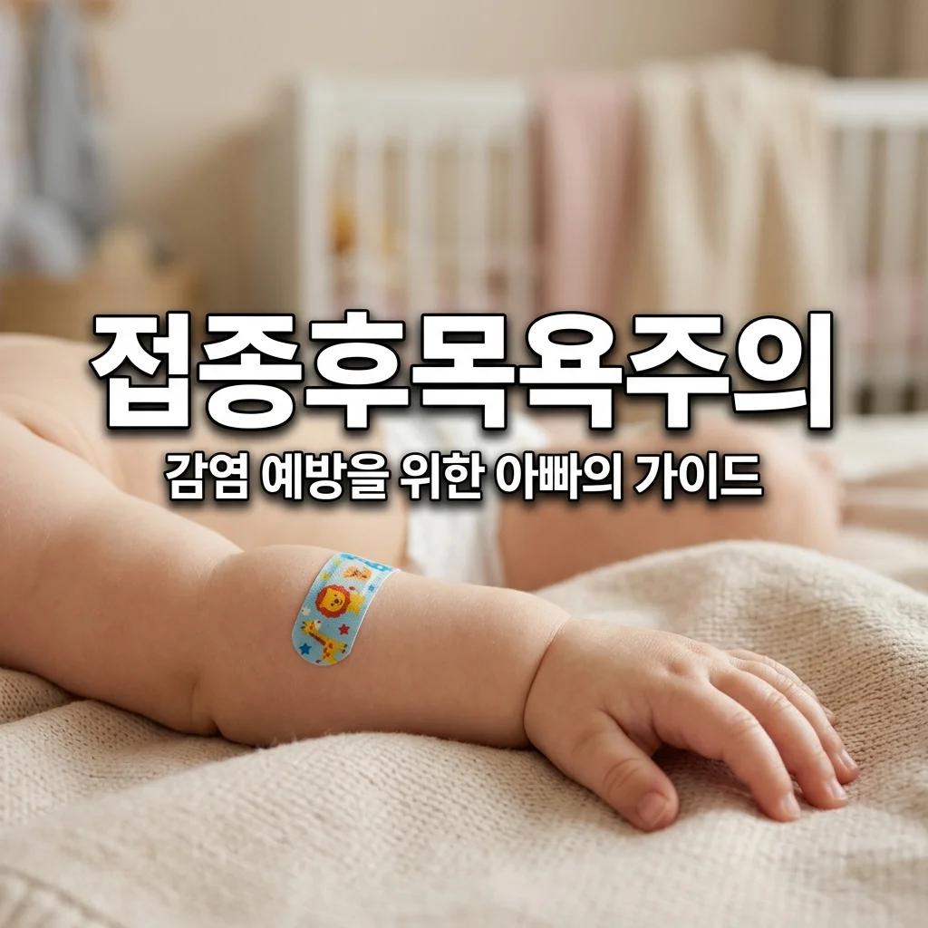 아기 예방접종 후 목욕 안 되는 진짜 이유! 주사 부위 감염 예방과 아빠의 위생 관리