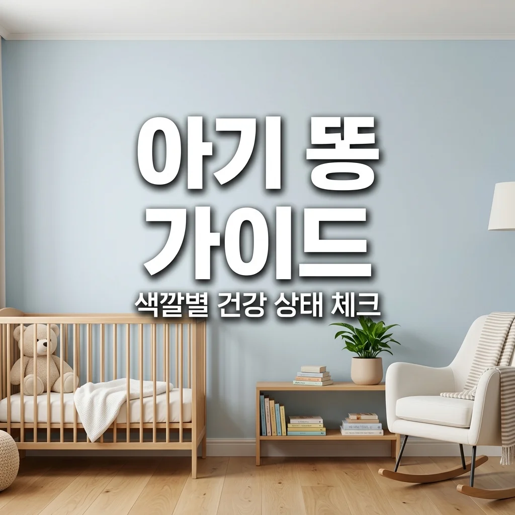 아기 똥 색깔 가이드: 녹변 혈변 점액변 초보 아빠를 위한 건강 체크법