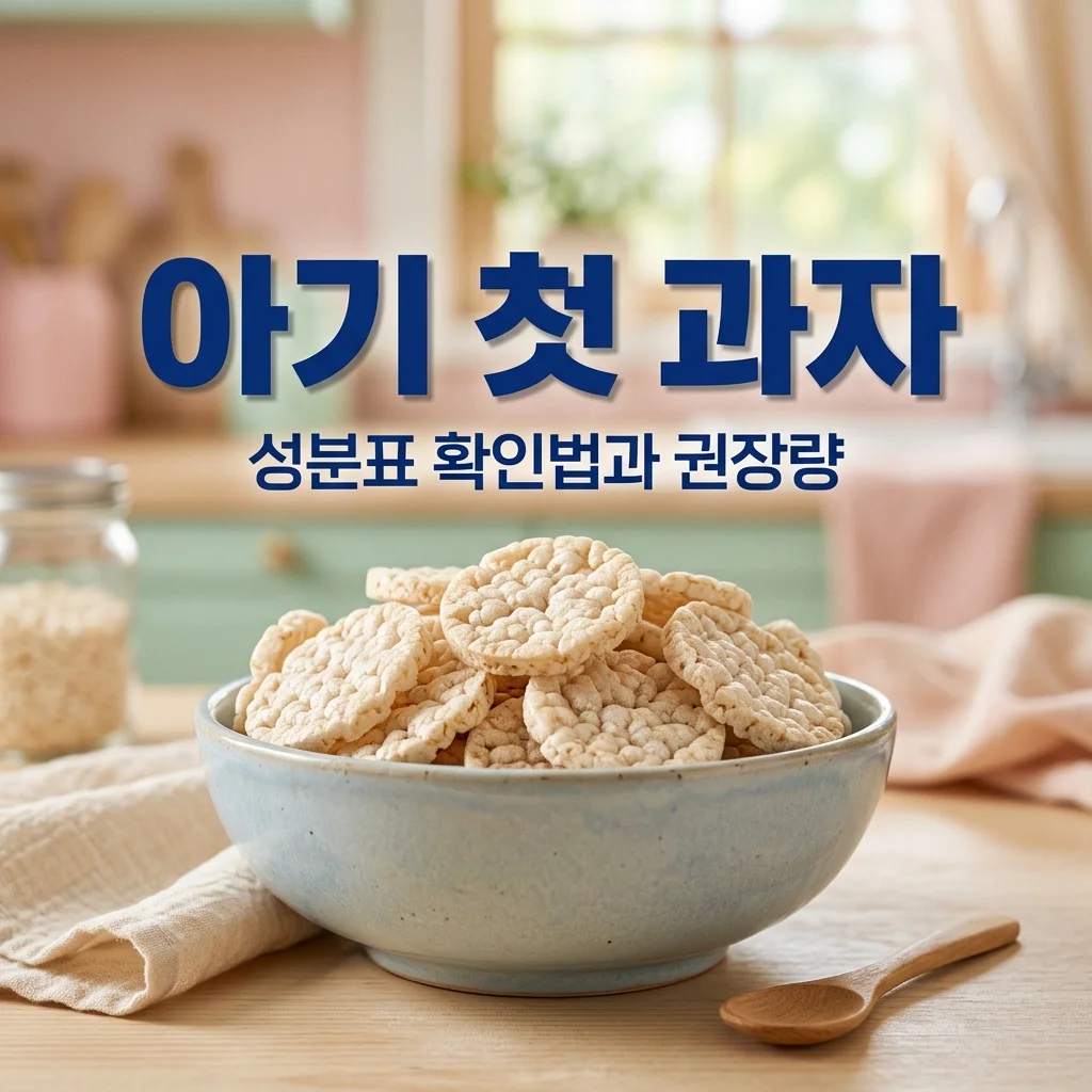 아기 첫 과자 고르는 기준 유기농 쌀과자 성분표 확인과 하루 간식 제한량