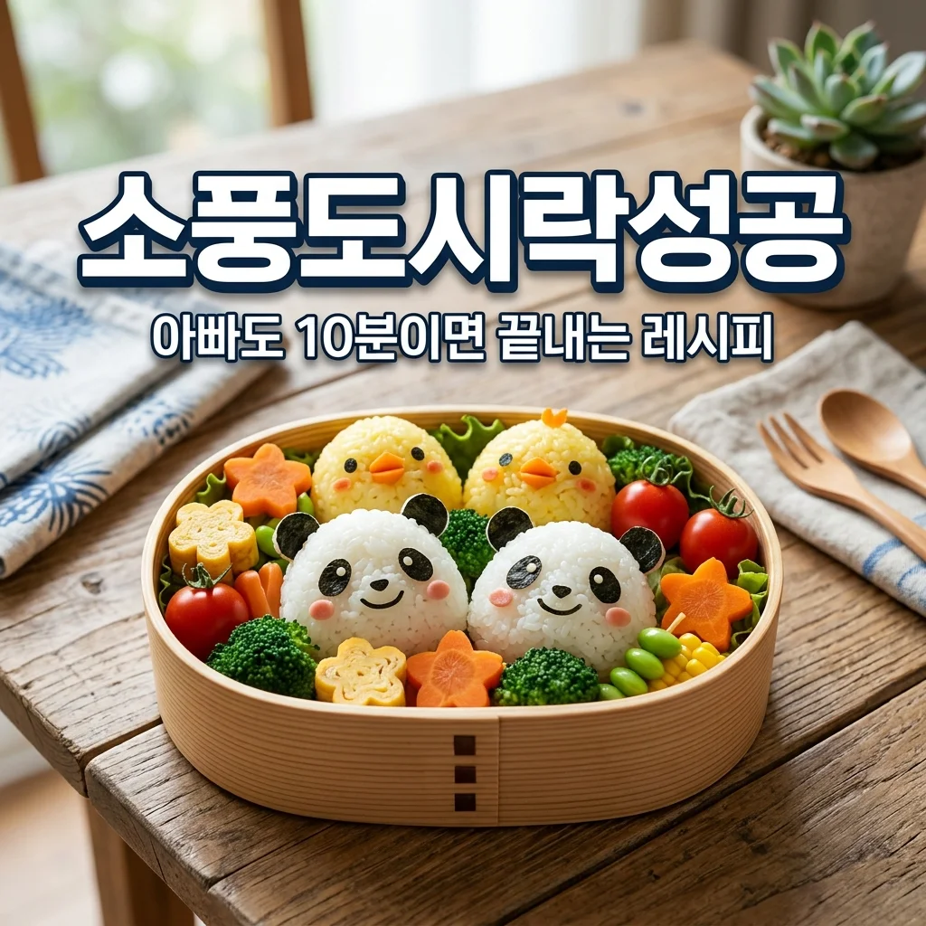 어린이집 소풍 도시락 예쁘게 싸기! 아빠도 성공하는 캐릭터 주먹밥 레시피