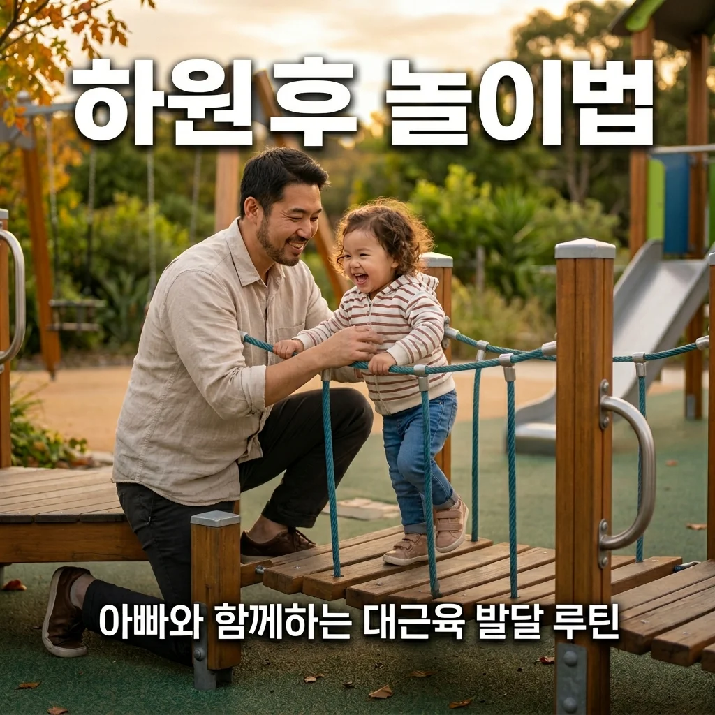 어린이집 하원 후 황금시간! 아빠와 놀이터 대근육 발달 놀이 루틴