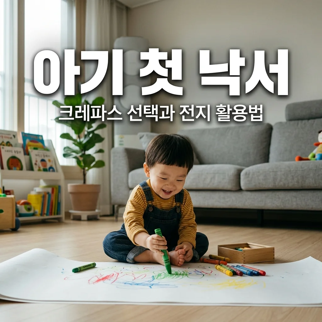 아기 첫 낙서 시작! 크레파스 고르는 기준과 전지 도화지 활용법