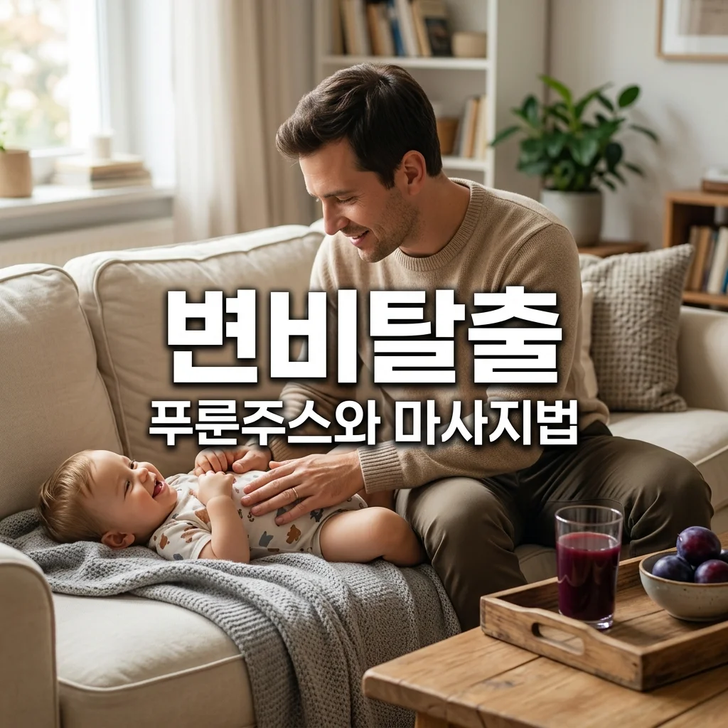 유아 변비 탈출기! 푸룬 주스 복용법과 아빠표 배 마사지 꿀팁