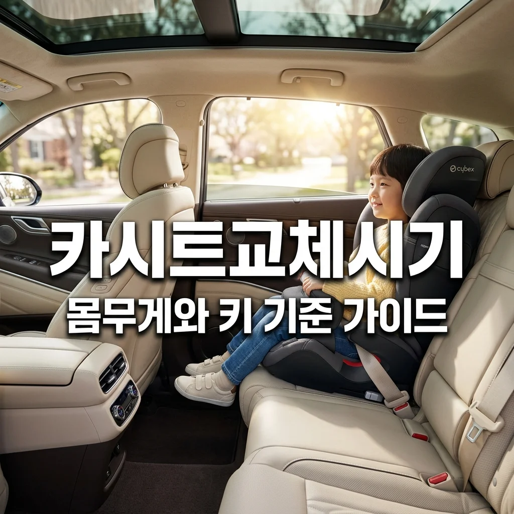 주니어 카시트 교체 시기 완벽 정리: 몸무게와 키 기준 아빠의 안전 가이드