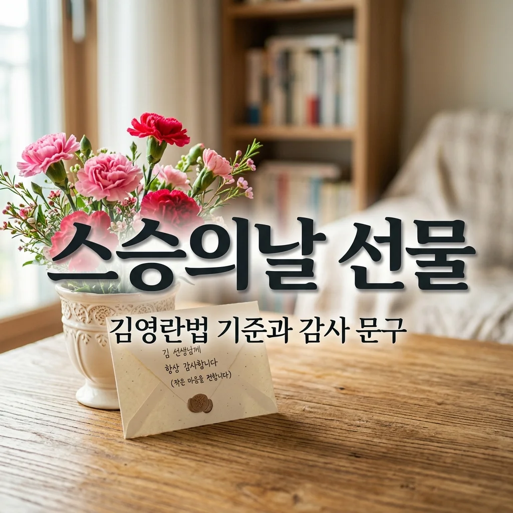 어린이집 스승의 날 선물 김영란법 기준 및 아빠표 감사 카드 문구
