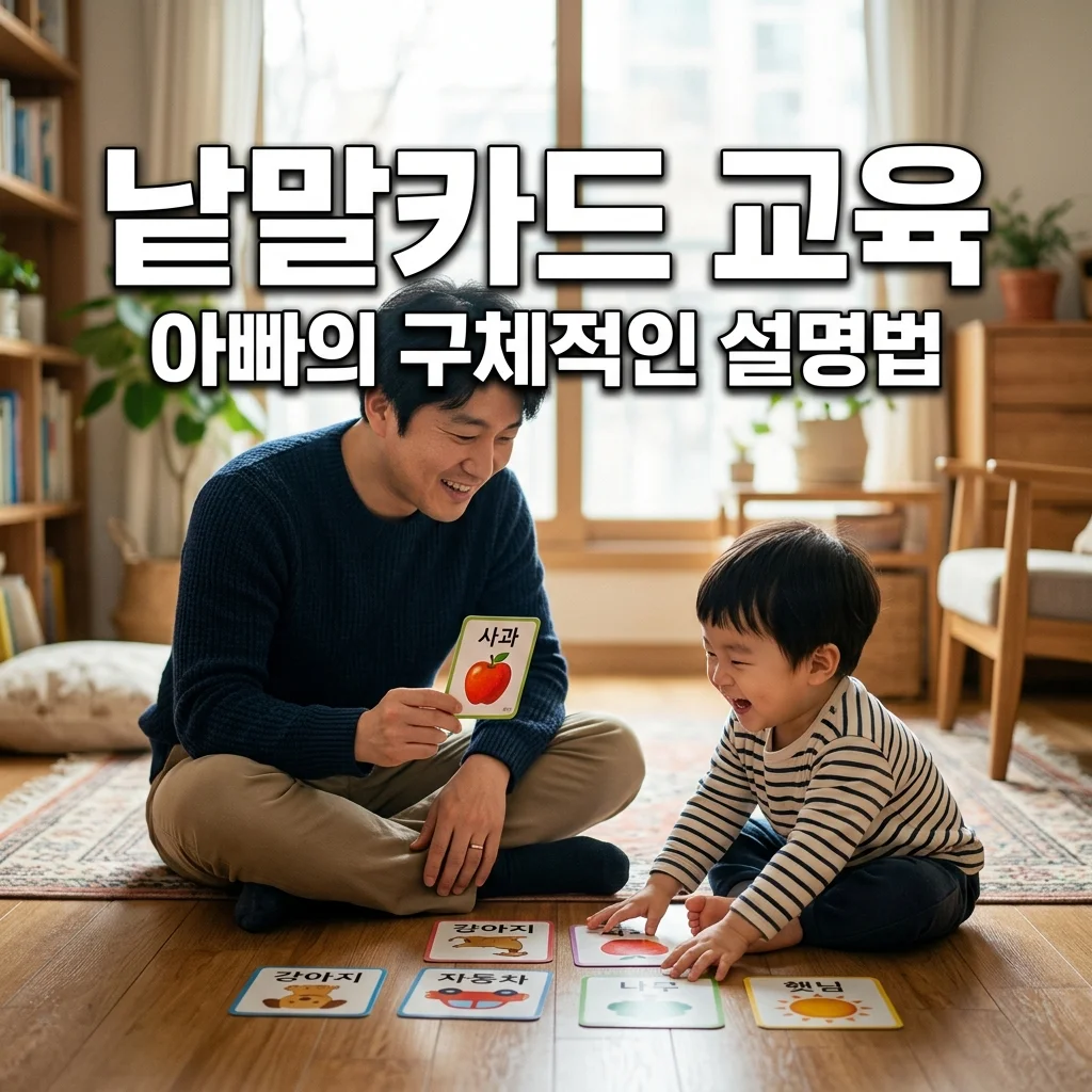 아기 낱말카드 학습 효과 200% 높이는 아빠의 구체적인 인지 발달 설명법