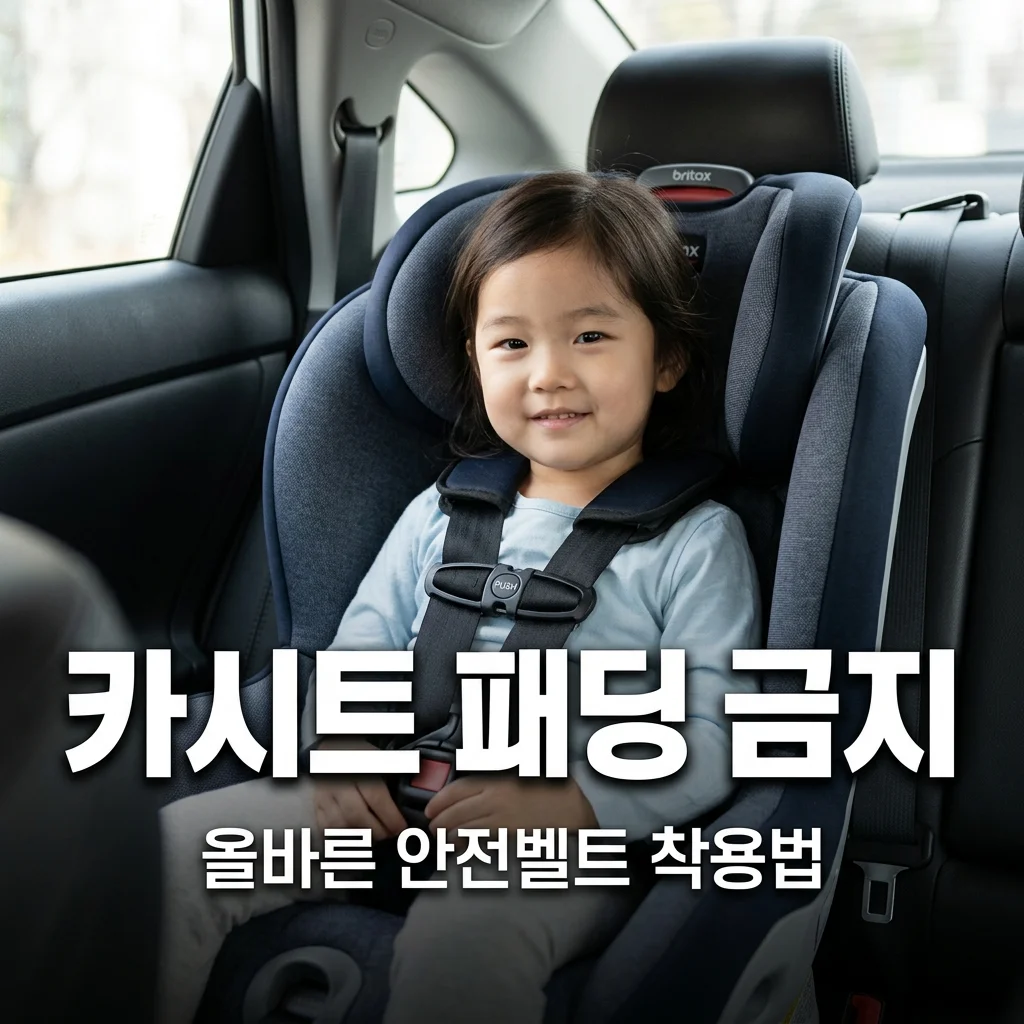 유아 카시트 패딩 착용 금지! 아빠가 알려주는 안전벨트 올바른 착용법