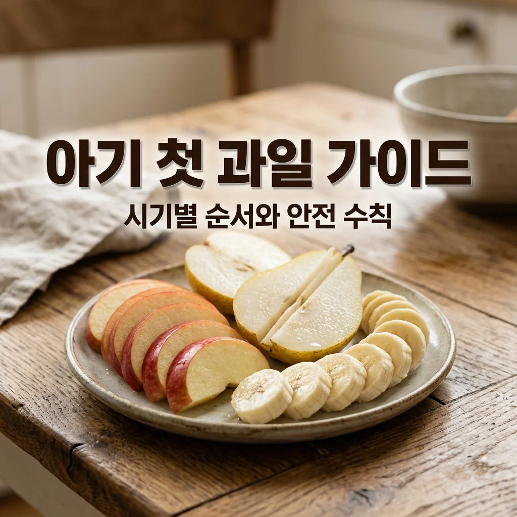 아기 첫 과일 시기 사과 배 바나나 순서와 아빠를 위한 안전 가이드