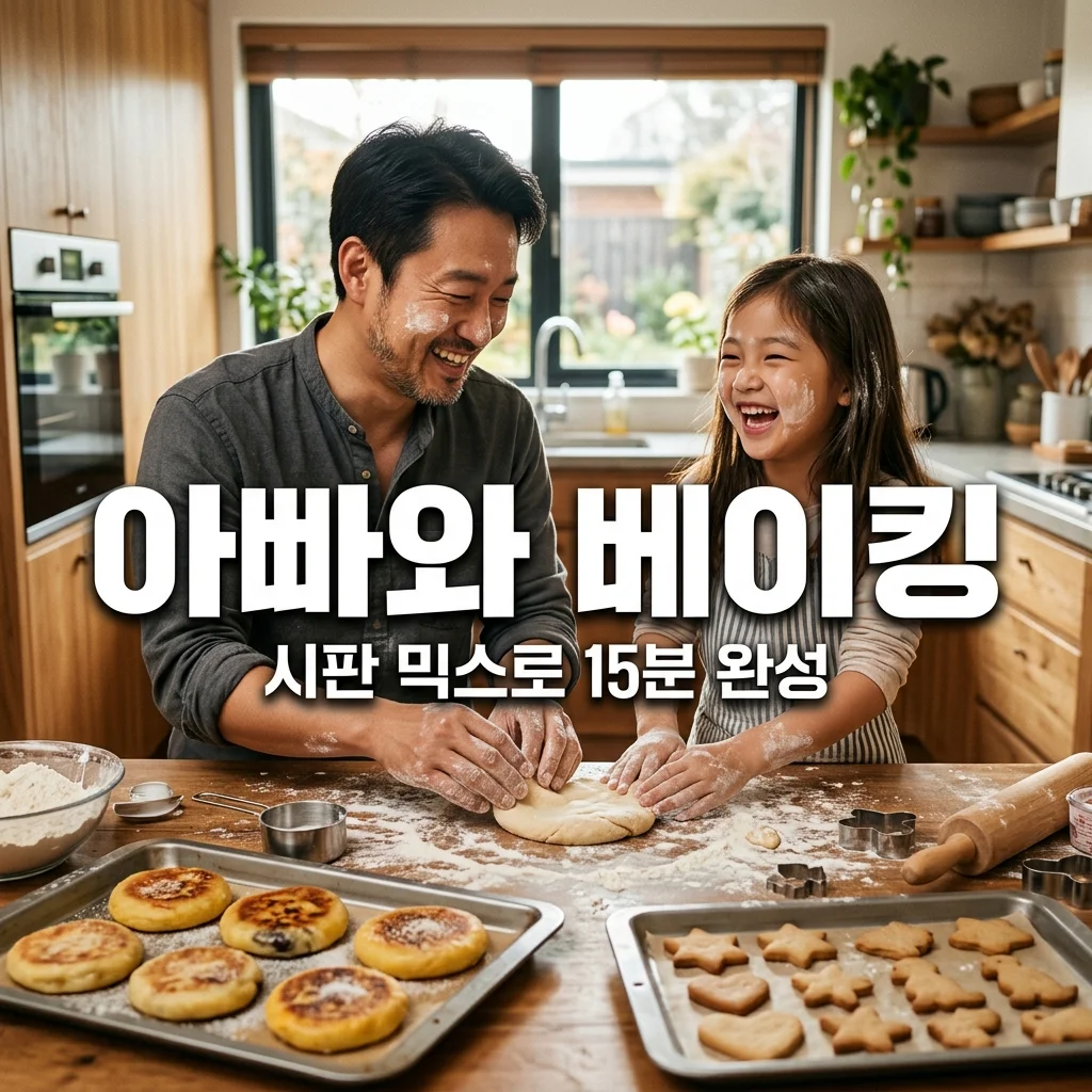 아빠와 주말 베이킹! 시판 믹스 호떡과 아이 손맛 쿠키 놀이 가이드