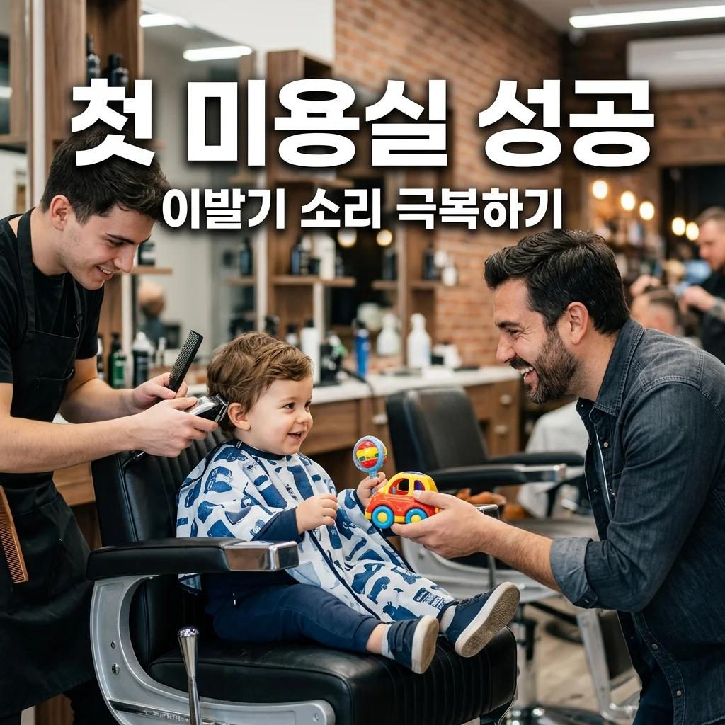 아기 첫 미용실 성공 비결! 이발기 소리 무서워하는 아이 적응 작전
