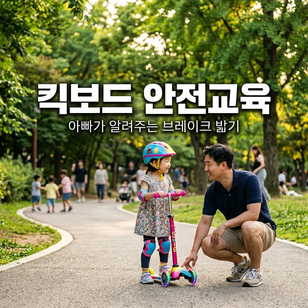 유아 킥보드 안전 교육 가이드: 헬멧 보호대 필수성과 아빠표 브레이크 교육