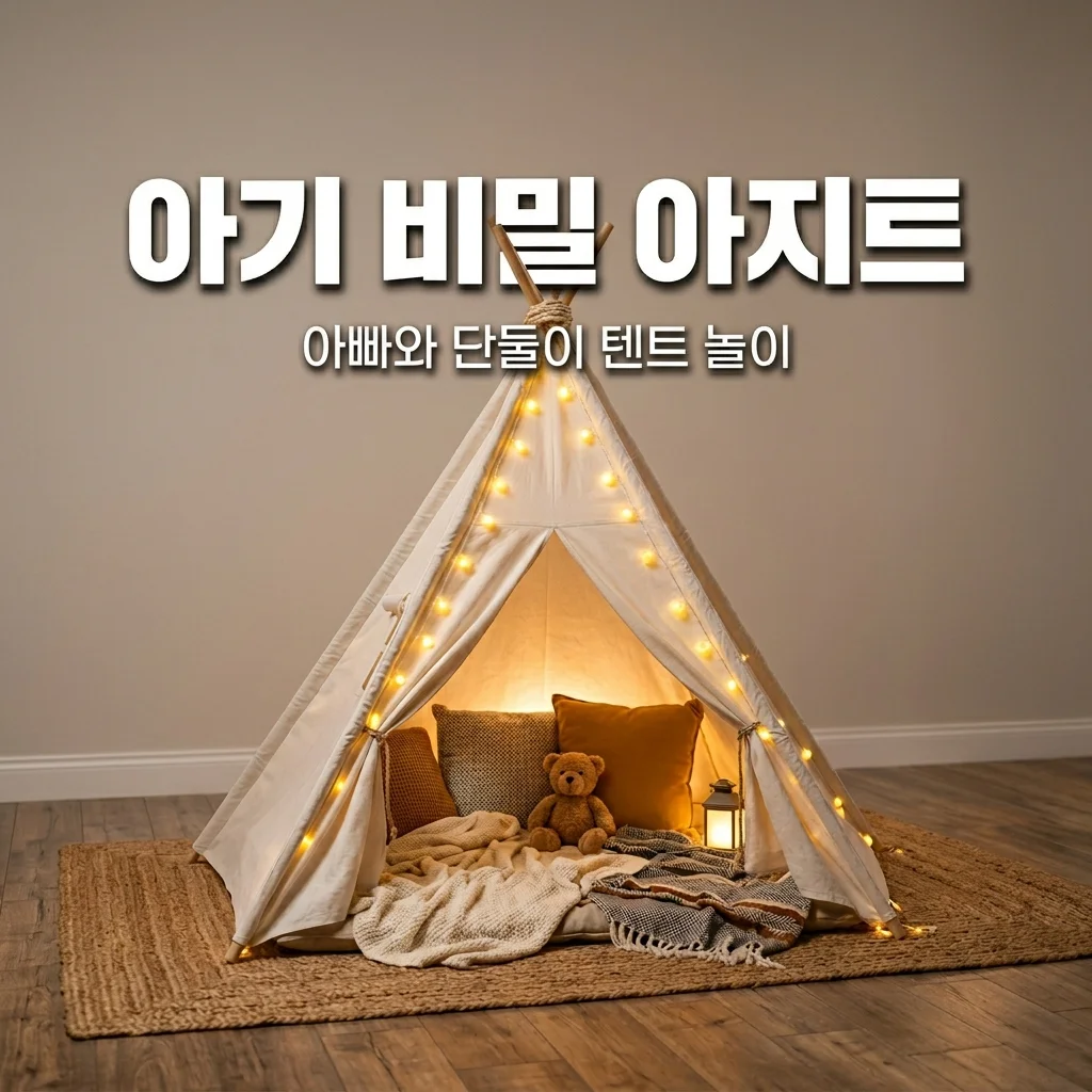 아기 첫 텐트 놀이! 거실 인디언 텐트로 아빠와 비밀 아지트 만들기