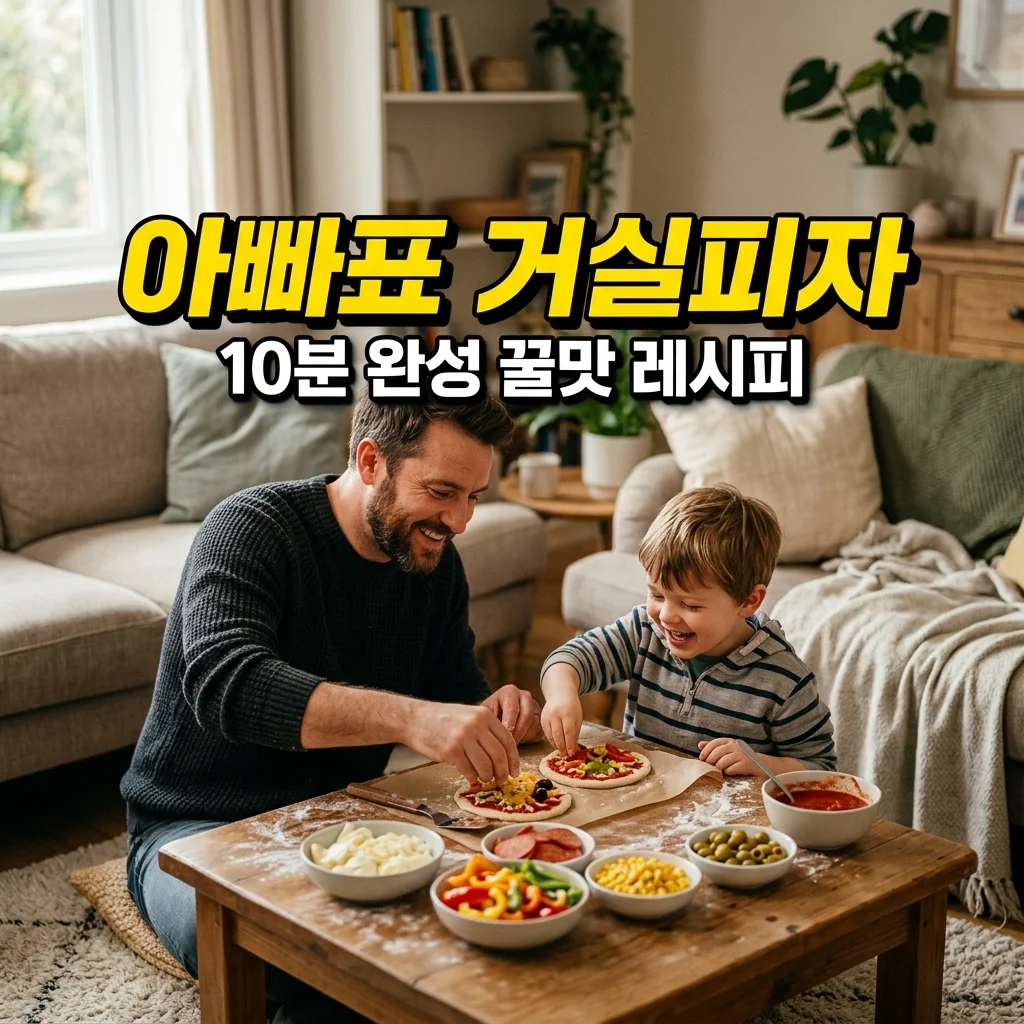 아빠표 주말 요리! 식빵 토마토 소스로 아이와 만드는 초간단 거실 피자 레시피