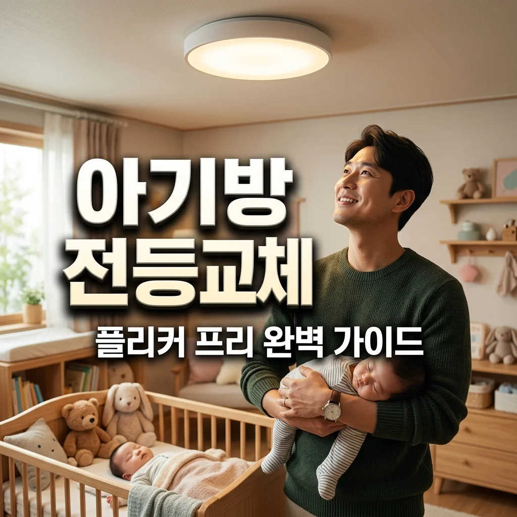 아기방 LED 전등 플리커 프리 선택 기준과 아빠의 셀프 교체 방법