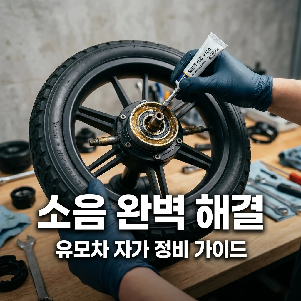 유모차 바퀴 소음 해결법: 구리스 도포와 베어링 자가 정비 가이드
