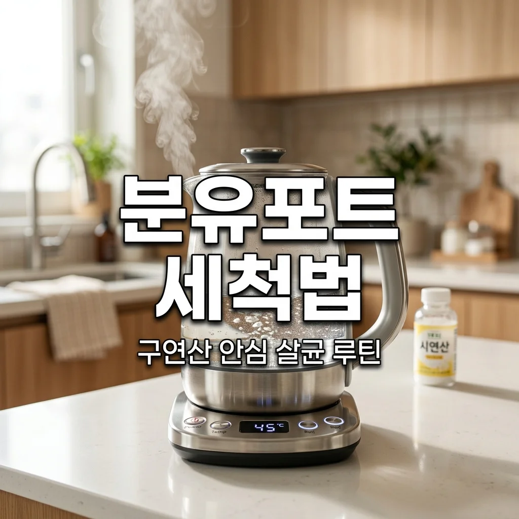 아기 분유 포트 석회 세척, 구연산으로 끝내는 아빠의 안심 살균 루틴